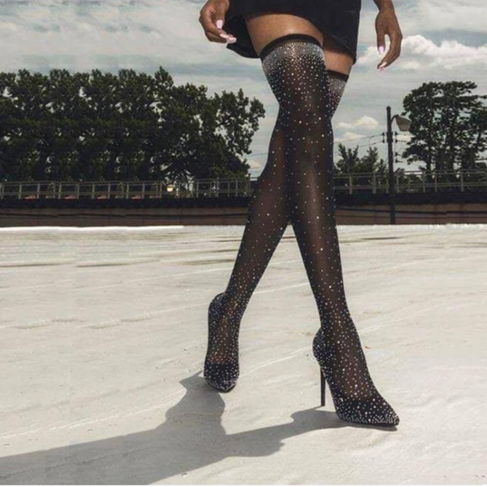 High boots sparkle